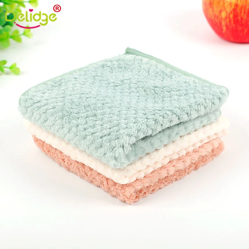 1 шт. супер впитывающие кухонные полотенца для мытья посуды из кораллового флиса