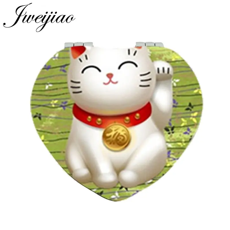 JWEIJIAO Фортуна кошка сердце карманные зеркальные звенящие колокольчики из