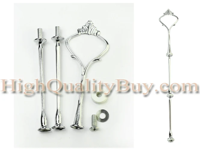 Серебряный цвет для свадебной вечеринки 3 уровня/набор металлическая подставка