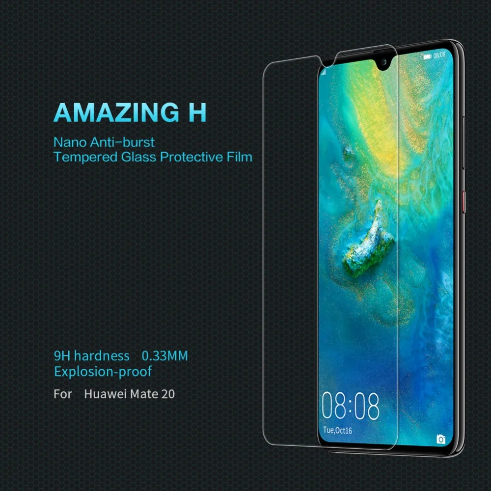 Оригинальное закаленное стекло NILLKIN протектор экрана для huawei mate 20 Amazing 9 H 0 33 мм