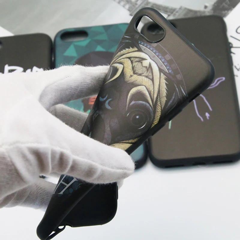 LANRENZ чехол для iphone 6 6s plus 7 улица панк Пинцет черный случаях ТПУ телефона крышка 8