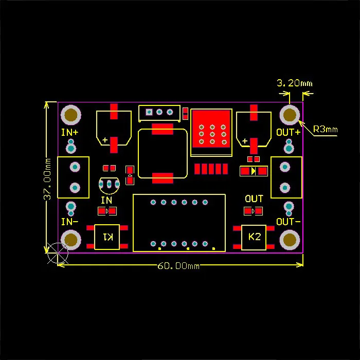 Бустер Glyduino XL6009 4A регулируемый модуль источника питания со светодиодным