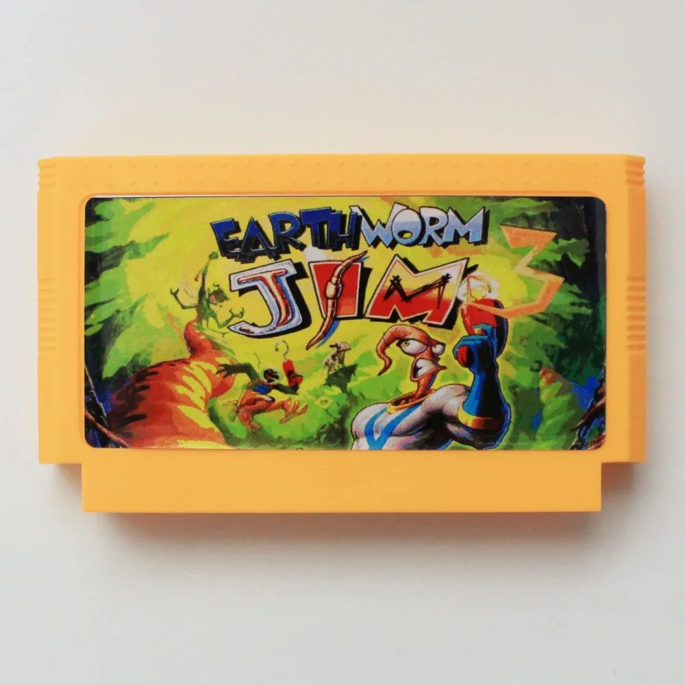 Земля червяк Джим 3 60 Pin карточная игра для 8 бит Subor игровой плеер|60 pin game card|earth worm