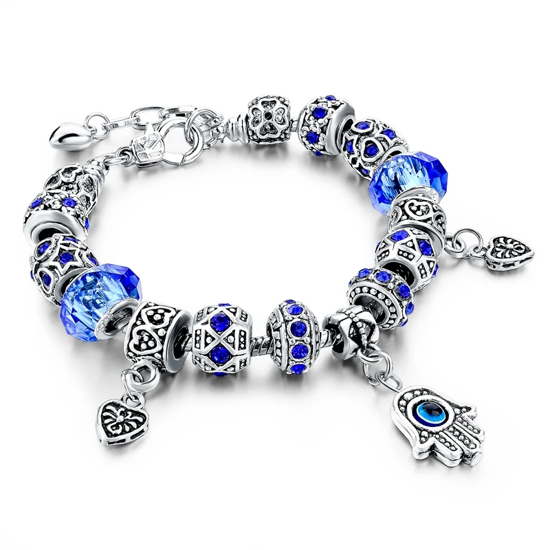 Женский браслет сглаза модель 2019 года модные синие женские браслеты и обручи
