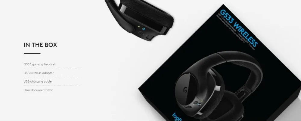 Б/у logitech(G) G533 7,1 беспроводные наушники для игр с объемным звуком, микрофон, компьютерные наушники для соревнований, гарнитура, гарнитура