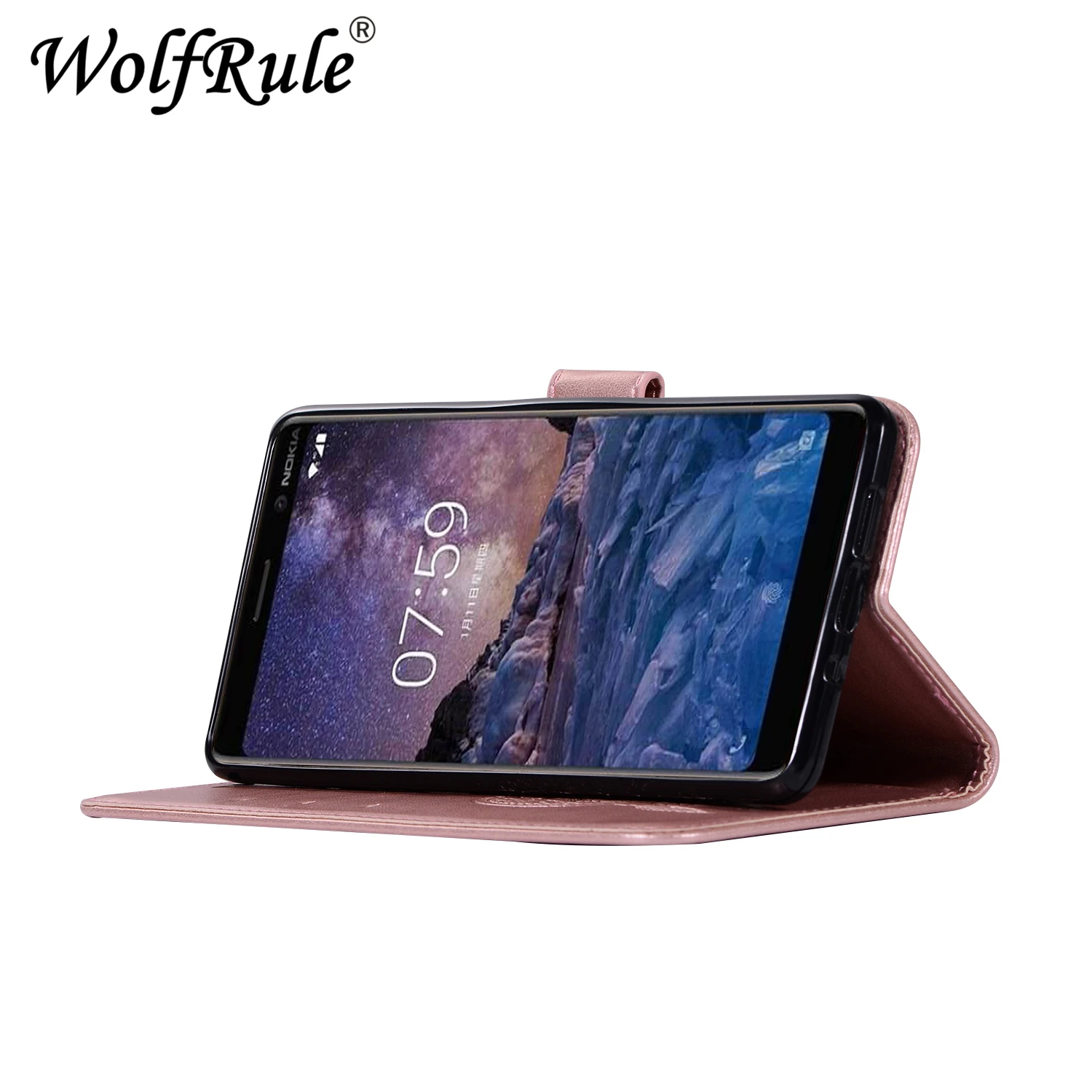 Чехол-книжка для Nokia 7 Plus кожаный чехол стильная мягкая сумка телефона