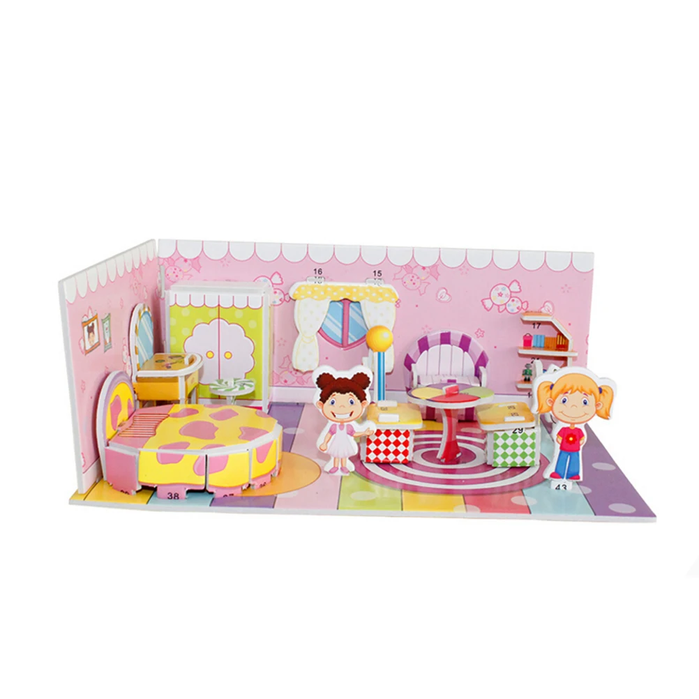 14 Pattern Kid Early learning Castle Construction pattern gift For Children 3D DIY Puzzle Houses Jigsaw Baby toy | Игрушки и хобби