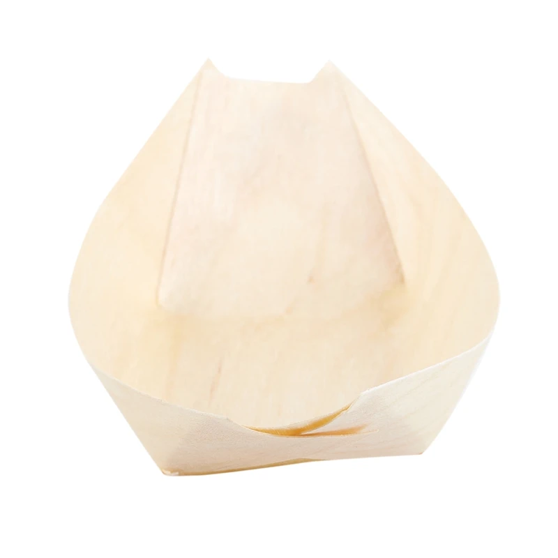 50 пищевых мисок для пальцев биоразлагаемая древесина 11 см x 6 5 |