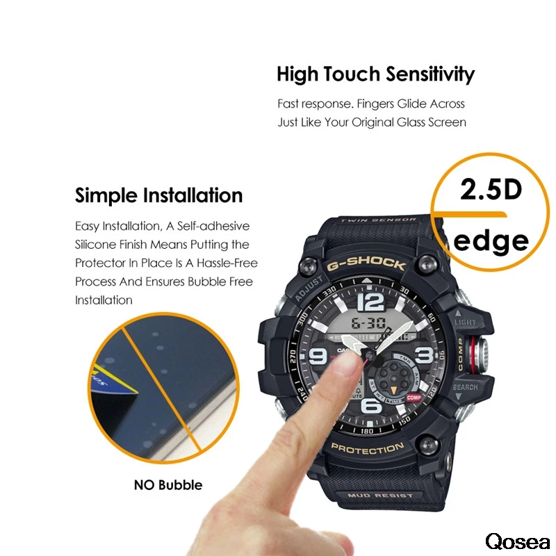 Qosea для объектива с оптическими зумом Casio GG-1000 защитный Экран протектор Закаленное Стекло Ультратонкий Прозрачный чехол для объектива с оптическими зумом Casio GG-1000 с уровнем твердости 9 H Hardnes Премиум пленка