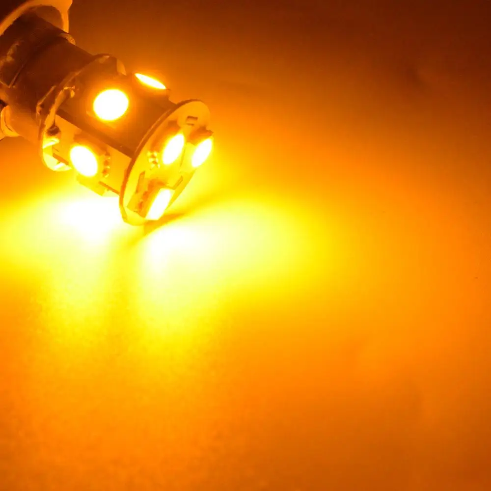 Цвет: желтый 1 шт. 6-30 в 1156 BA15S 1157 BAY15D BA15D 5050 9smd автомобильный морской тормоз светодиодный светильник лампы поворотного сигнала Задний стояночный стоп-сигнал - Испускаемый цвет: Цвет: желтый