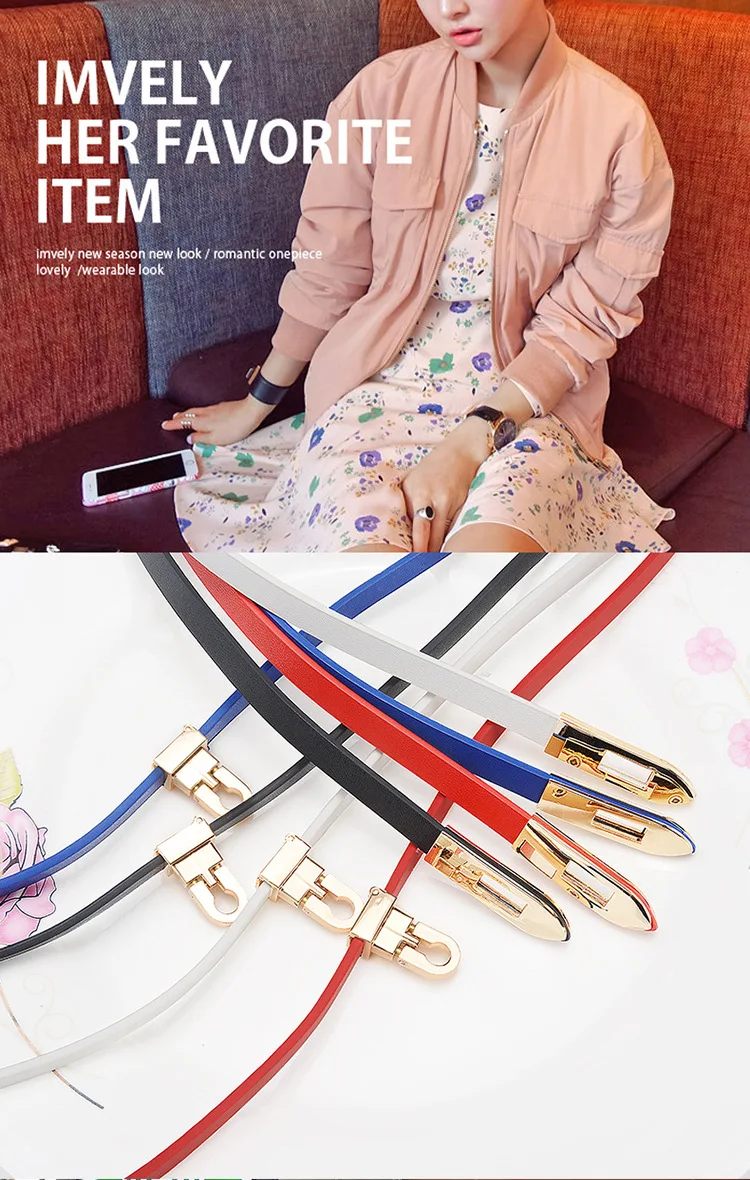 

Leather belts for women bullet point lady waist belt with han edition fashion decoration dress belt manufacturer direct sale