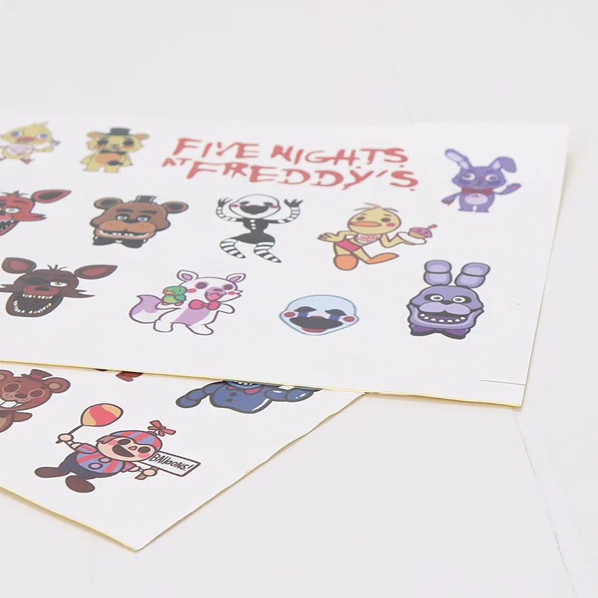 

2.5-4.5cm Five Nights at Freddy's Party Favors FNAF Sticker paster Cupcake Bonnie Foxy Freddy Fazbear Springtrap Sister Location
