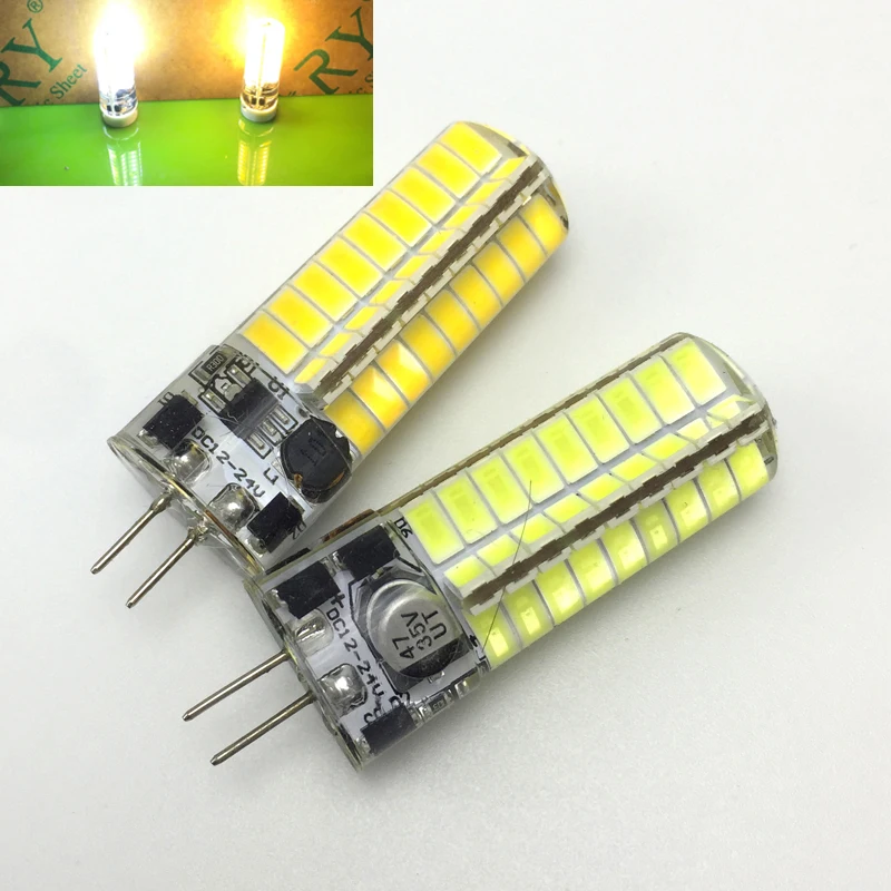 

Highlight G4 LED Lamp 5730 Bulb 6W DC/AC 12V LED G4 Light Dimmable 360 Beam Angle Chandelier Lights Replace Halogen G4 Lamp 5pcs