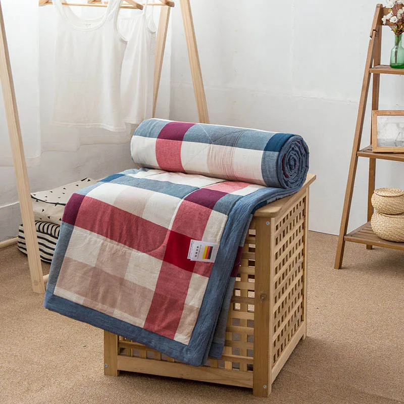 Высококачественное летнее одеяло из 100% хлопка двуспальный Королевский полный