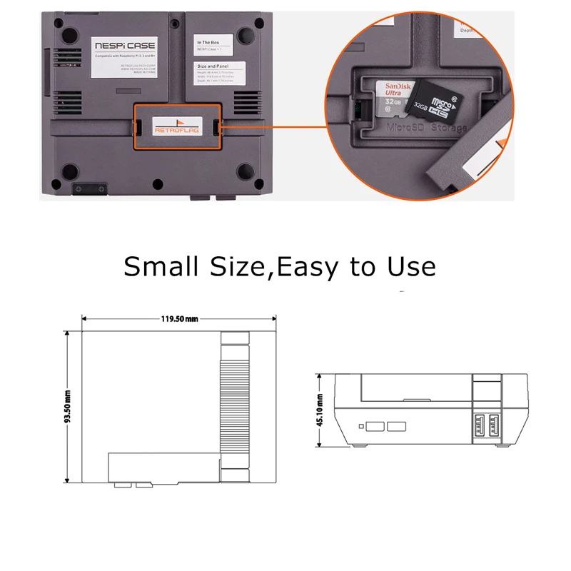 Мини Чехол NESPi в стиле ретро для Raspberry Pi 3|Чехлы| |