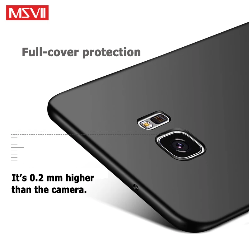 Чехол MSVII для samsung Galaxy S7 тонкий чехол с кольцом пальца Edge металлический