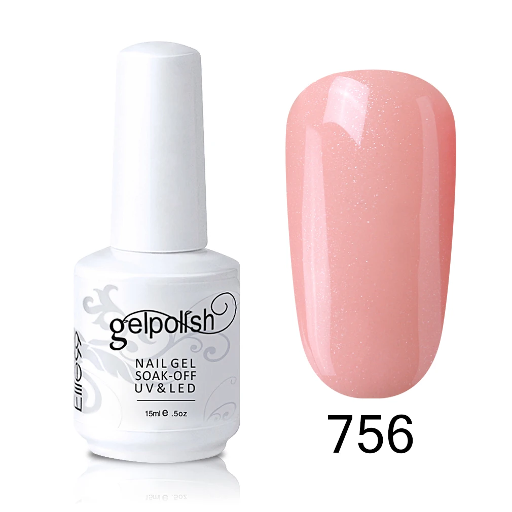 756-15ml Elite99 15 мл телесный цвет серия УФ-гель для ногтей замачивается база не протирать Топ Гель-лак для ногтей Vernis для макияжа ногтей Гель-лак - Цвет: 756-15ml
