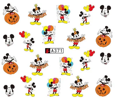 Наклейки для ногтей художественное украшение Тыква Микки Маус слайдер клейкие