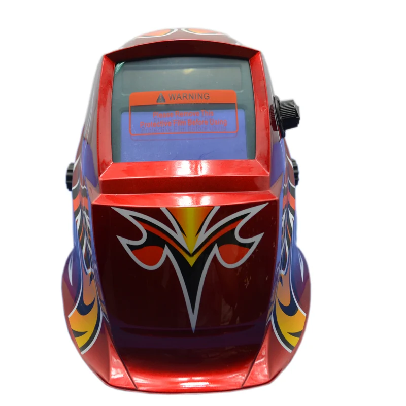 Дешевый сварочный шлем с чувствительной кнопкой и автоматическим затемнением на