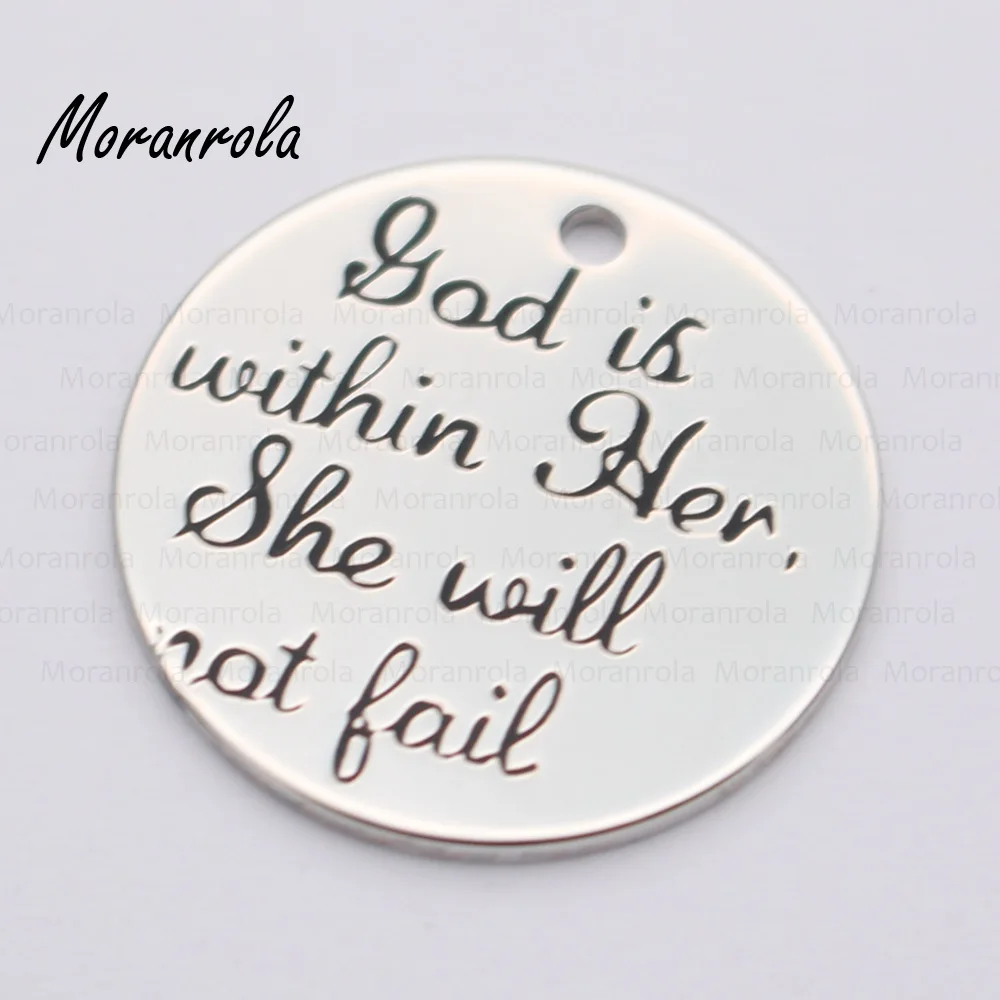 Новое поступление медное ожерелье-брелок Бог внутри нее она не пропустит