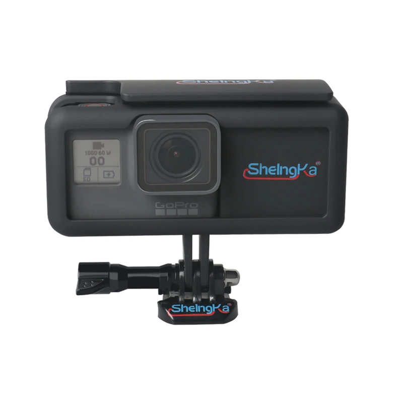 Для GoPro Hero 5 6 7 черный Расширенный резервный аккумулятор+ водонепроницаемый корпус Скелет Защитный Корпус рамка для GoPro 7 6 5 Аксессуары - Цвет: B Packaeg