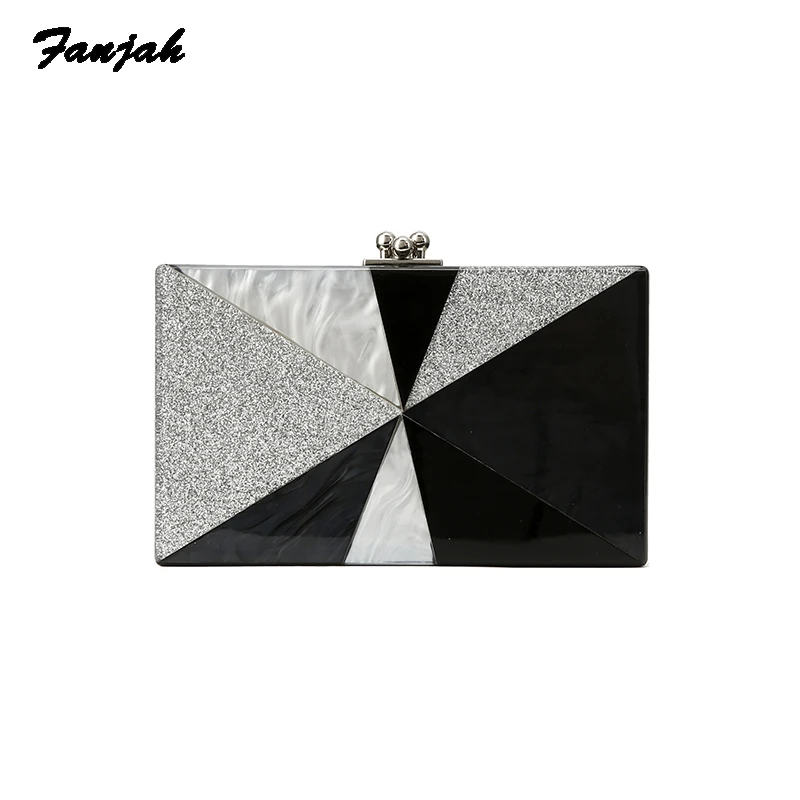 

Women Messenger Bag Women's Flap Wallet Chain Strap Female Shoulder Bag Lady Crossbody Bags Striped Pearl Acrylic Box Clutch bag
