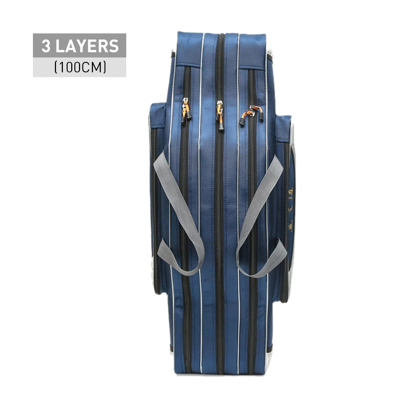 Blue 3 Layer 100 cm Портативный многофункциональные рыболовные сумка песка из плотной ткани детская одежда на рост 80, 90/100/120 см Удочка 3 Слои 4 Слои Travel Carry чехол Pesca XA49G - Цвет: Blue 3 Layer 100 cm