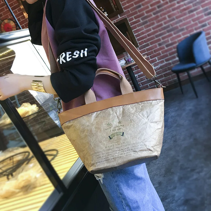 2017 весенние и летние женские сумки через плечо для покупок портативные бумажные