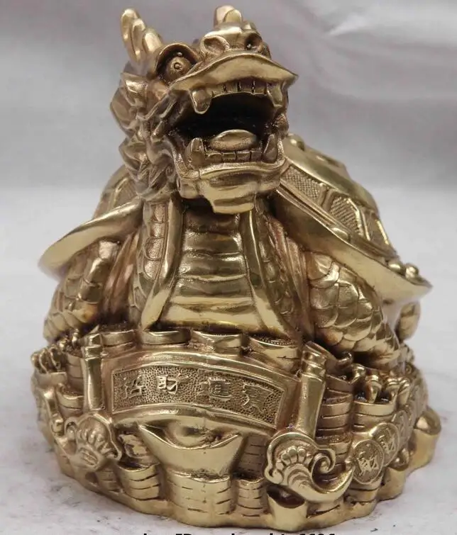 Китай (материк) Медь латунь богатство деньги благословение Дракон Черепаха жена