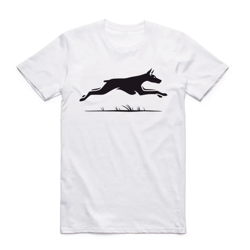 Футболка Doberman с принтом для мужчин и женщин модная Повседневная рубашка круглым