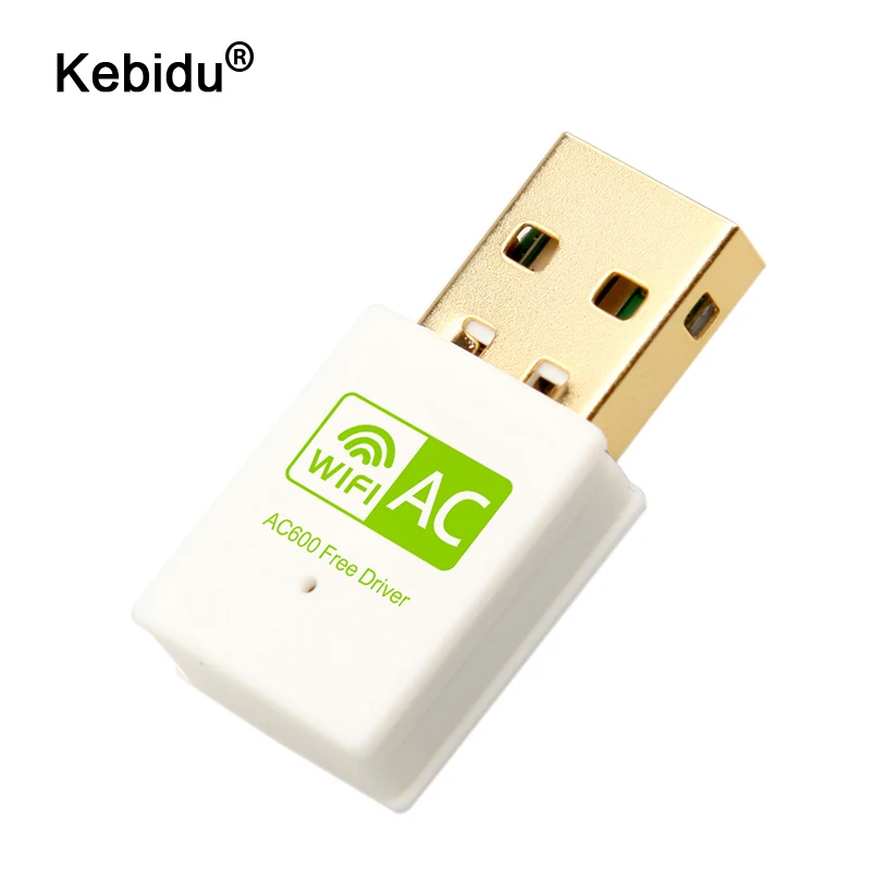 Kebidu USB WiFi адаптер USB Ethernet 5 ГГц USB2.0 Lan AC Wi Fi Dongle 600 Мбит/с сетевая карта Бесплатный драйвер беспроводной Wi-Fi приемник