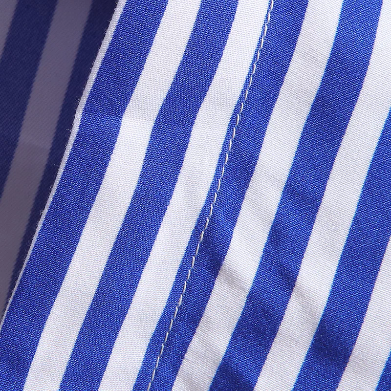 2019 Летняя мужская Повседневная рубашка топы Мужские Мешковатые полосатые с