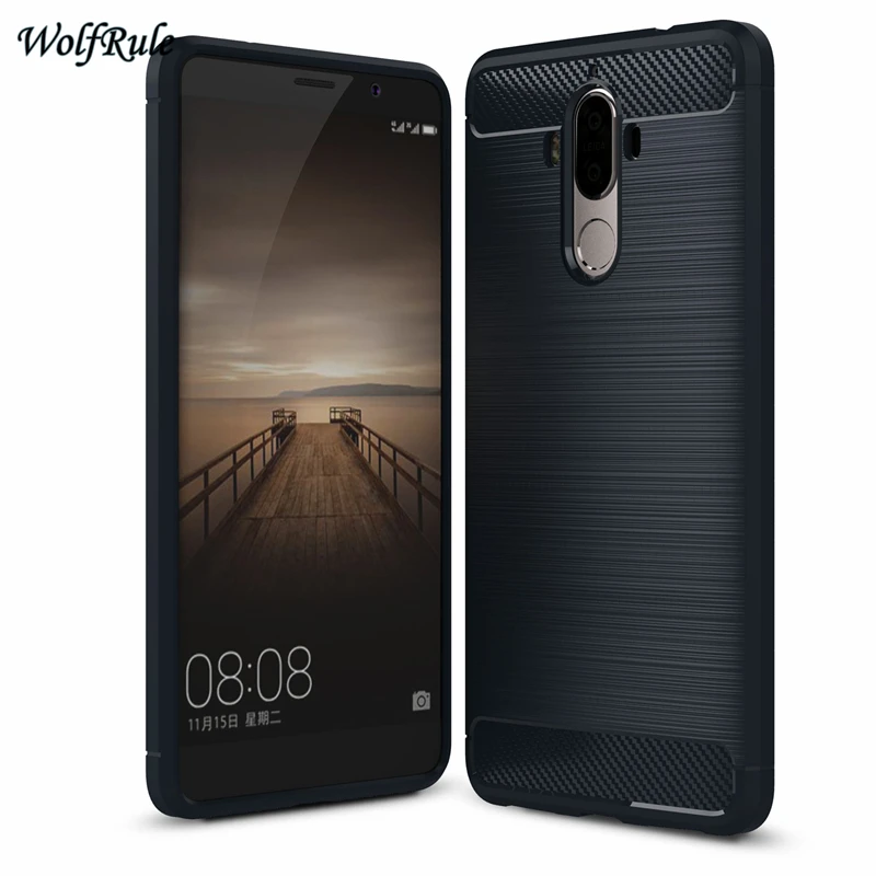 Blue Чехол wolfrule для huawei mate 9, противоударный силиконовый матовый Стильный чехол для huawei mate 9, чехол mate 9, сумка для мобильного телефона - Цвет: Blue