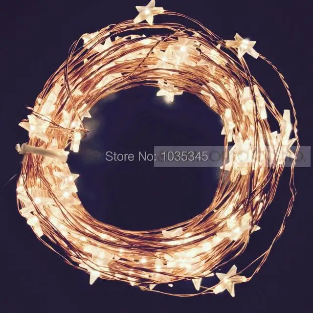 Гирлянда из медной проволоки в форме звезды 10 м 100 110 В|light string|copper wire lightswire lights |