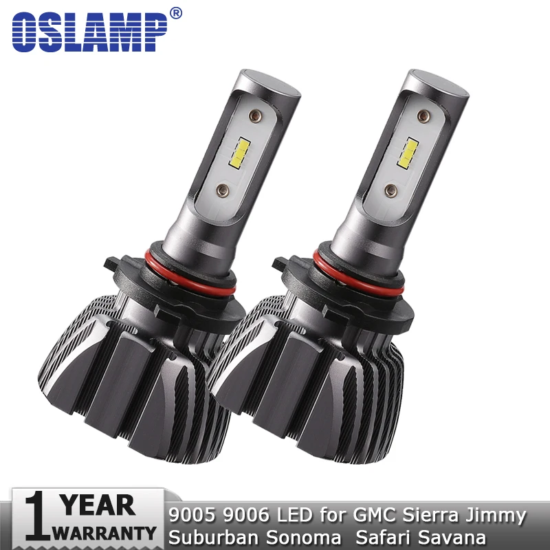 Oslamp 9005 HB3 9006 HB4 Автомобильный светодиодный фары для авто 50 Вт 8000lm 12v GMC Сьерра