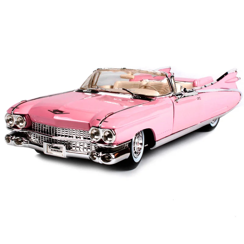 Maisto 1:18 1959 cadillac eldorado biarritz розовый автомобиль литой лимузин литые модели автомобилей подарок для мужчин 36813