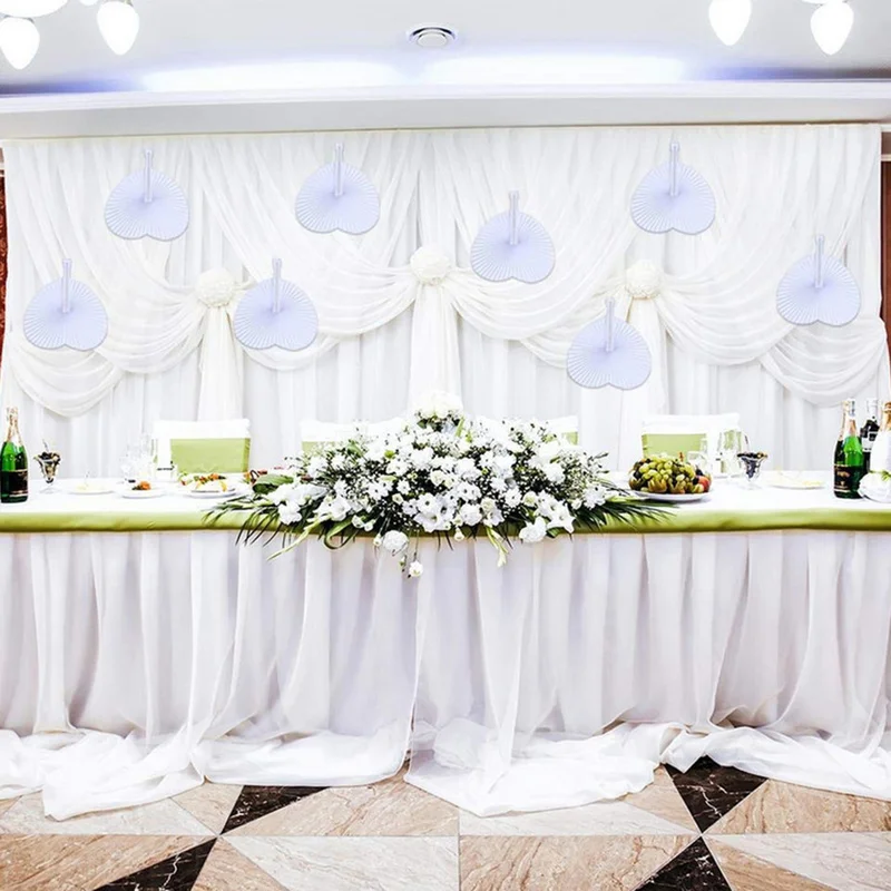 Веер из белой бумаги для украшения свадебной вечеринки 2 шт.|Декоративные вееры| |