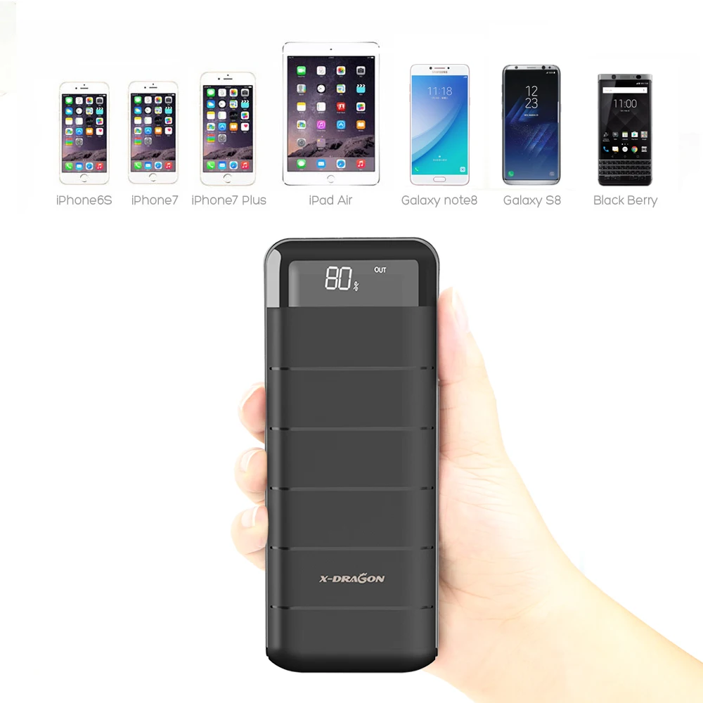 Внешний аккумулятор для телефона с ЖК-дисплеем и двумя usb-портами 15600 мАч зарядное