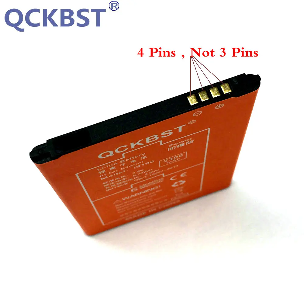 Мини аккумулятор QCKBST S4 для Samsung Galaxy SIV S4mini I9190 I9192 i9195 i9198 9190 9192 9195 9198 литий ионный 2300