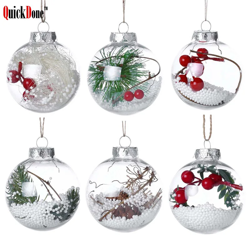 1 шт. подвеска в виде дерева рождественская прозрачный пластиковый подвесной шар