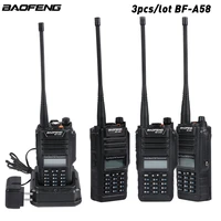 3pcslot professional baofeng bf a58 waterproof walkie talkie portable with sos fm radio cb ham radio two way dual band vhf
