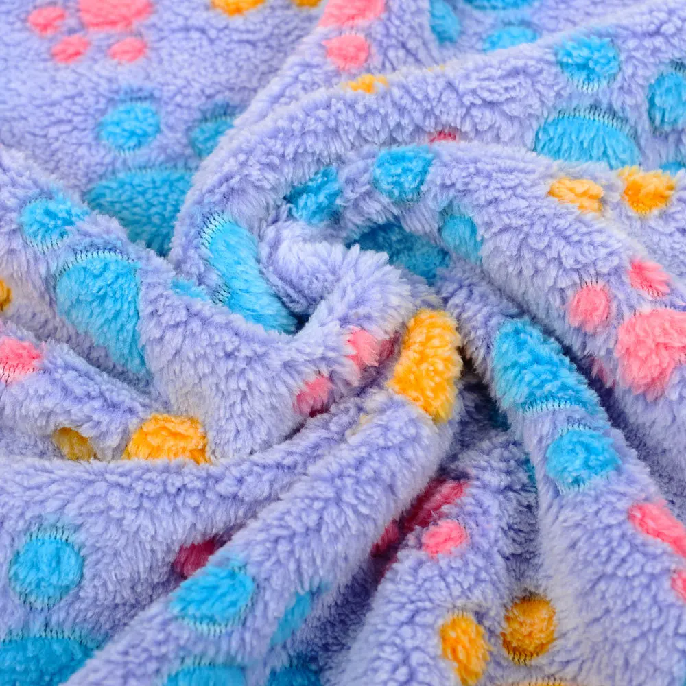 Плотное флисовое мягкое одеяло для собак с милыми лапами теплое домашних