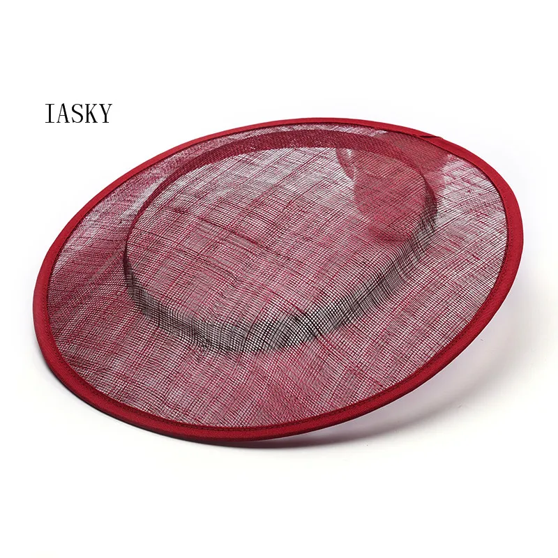 

Wholesale 4PC Flat Fascinator Hat Base 30CM DIY Sinamay Headpiece WOmen Ladies Cocktail Party DIY Oven Sinamay Hair Accessories