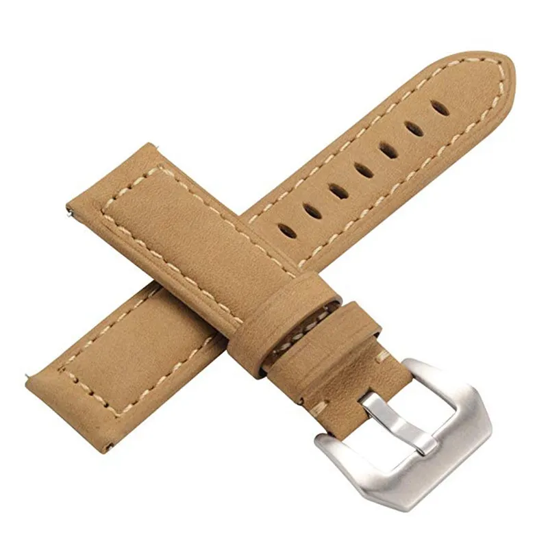 Light Brown 22 мм Винтаж Crazy Horse Натуральная кожа Ремешки для наручных часов для samsung Galaxy Watch 46 мм ремешок gear S3 классический/Frontier Band Браслеты - Цвет ремешка: Light Brown