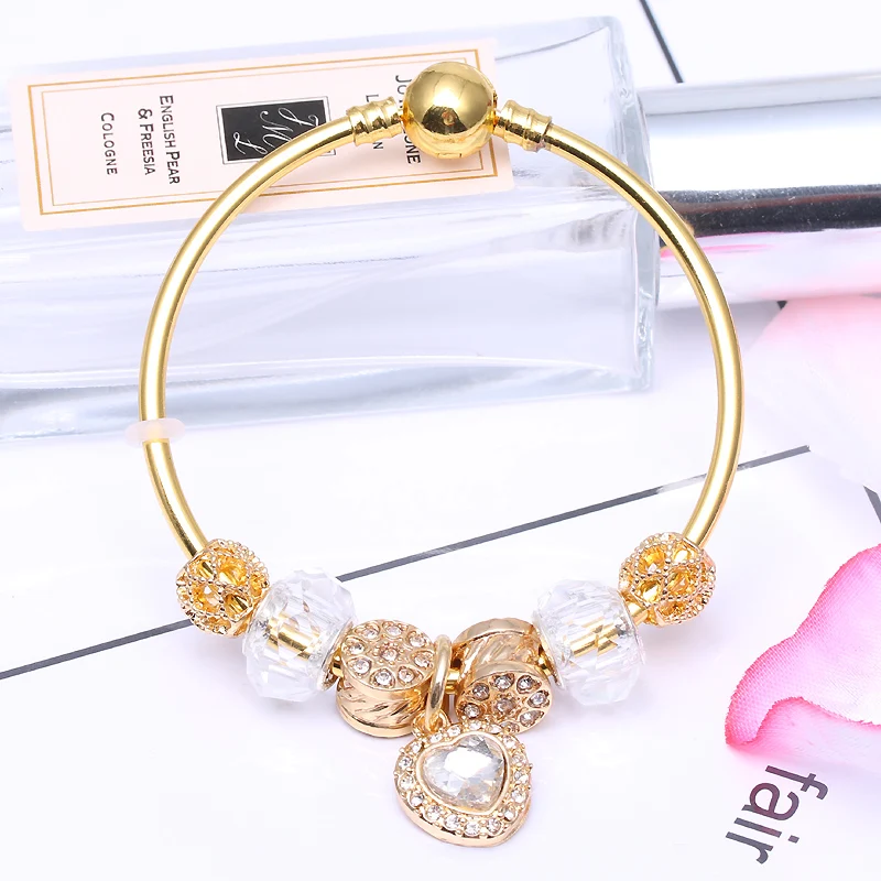 CHIELOYS Original European Bracelets &amp Bangles For Women With Animal Bead Round Pendant Brand Bracelet Jewelry Friendship Gift |