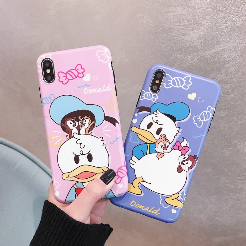 GYPHCA милый мультфильм Дональд Дак телефон чехол для iPhone 6 6s 7 8 Plus Мода IMD мягкая