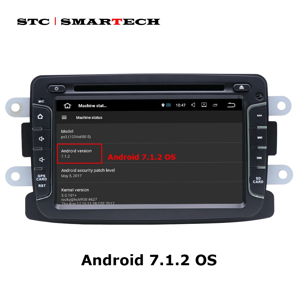 SMARTECH Android 7.1.2 Автомобильный CD DVD gps навигация для Dacia Duster Sandero Renault Captur Lada XRAY 2 Logan с CAN