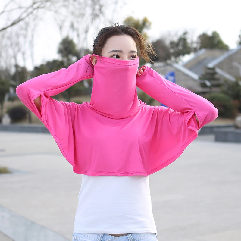 Женская Солнцезащитная шаль летняя многофункциональная с защитой от УФ