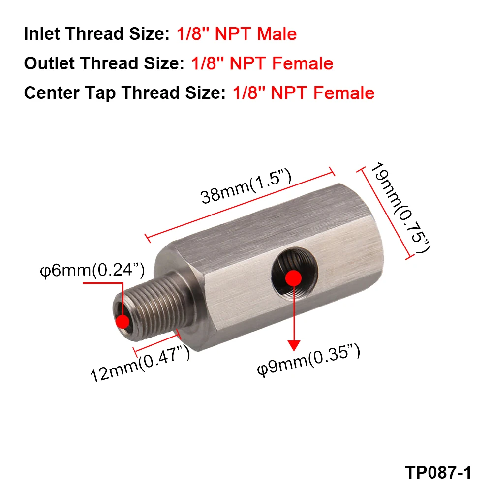 RYANSTAR 1/8 ''NPT датчик давления масла тройник к NPT адаптеру турбо подача линия
