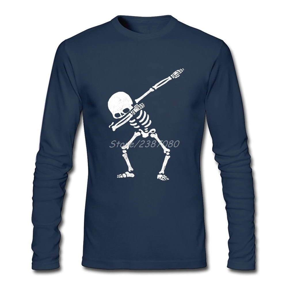 Футболка Pop Dabbing со скелетом футболка одежда с круглым вырезом хлопковые смешные